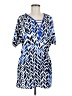 Coldwater Creek 100% Polyester Chevron-herringbone Blue Casual Dress Size 8 - photo 1
