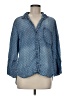 Cloth & Stone Blue 3/4 Sleeve Button-Down Shirt Size M - photo 1