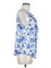 Elle 100% Polyester Blue Sleeveless Blouse Size M - photo 4