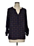 Skies Are Blue 100% Polyester Blue 3/4 Sleeve Blouse Size L - photo 1