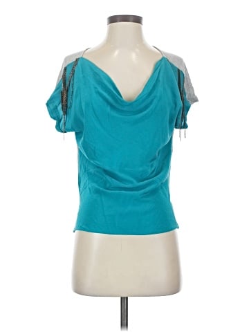 Hy & Dot Short Sleeve Silk Top (view 1)