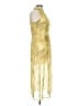 ZX Tie-dye Yellow Cocktail Dress Size L - photo 4