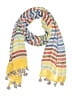 J. McLaughlin 100% Viscose Stripes Yellow Scarf One size - photo 1
