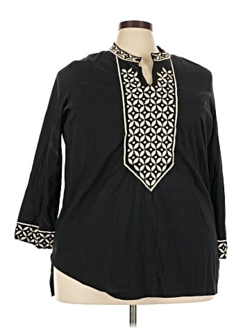Ulla Popken 3/4 Sleeve T-Shirt (view 1)