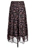 Sundance 100% Silk Floral Black Silk Skirt Size L (petite) - photo 2