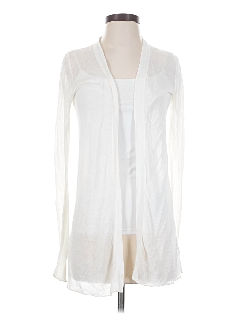 Pre-owned Ann Taylor Loft Cardigan Sweater In White
