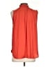 Ann Taylor LOFT 100% Polyester Red Sleeveless Blouse Size S - photo 2