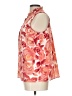 Ann Taylor LOFT 100% Polyester Floral Pink Sleeveless Blouse Size L (petite) - photo 5