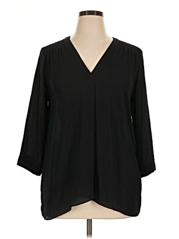a.n.a. A New Approach 3/4 Sleeve Blouse (view 1)