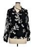Calvin Klein 100% Polyester Black Long Sleeve Blouse Size L - photo 1