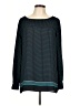 Ann Taylor LOFT 100% Polyester Teal Long Sleeve Blouse Size L - photo 1