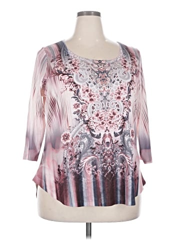 One World 3/4 Sleeve Blouse (view 1)