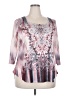 One World 100% Polyester Pink 3/4 Sleeve Blouse Size 2X - photo 1