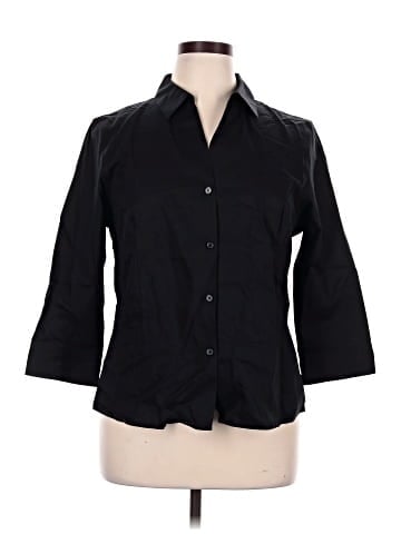 Jones New York Signature 3/4 Sleeve Button-Down Shirt (view 1)