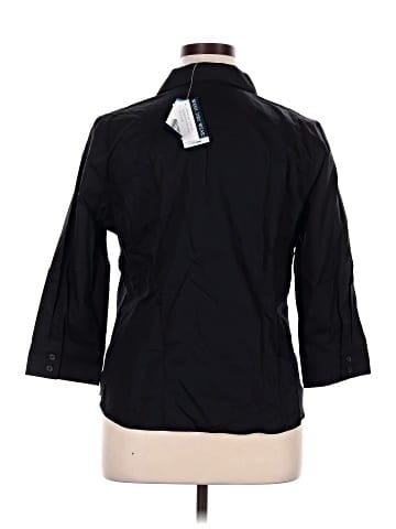 Jones New York Signature 3/4 Sleeve Button-Down Shirt (view 2)