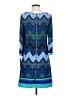 Eliza J Chevron-herringbone Blue Casual Dress Size 2 - photo 2