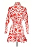 Zara Print Red Cocktail Dress Size S - photo 2