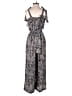 Rebecca Taylor Paisley Gray Jumpsuit Size M - photo 2