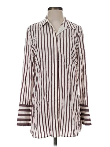 Lafayette 148 New York Long Sleeve Silk Top (view 1)