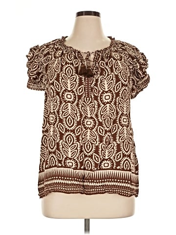 Rose + Olive Short Sleeve Blouse (view 1)