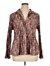 Vince. 100% Polyester Brown Long Sleeve Blouse Size XL - photo 1