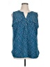 Croft & Barrow 100% Polyester Blue Sleeveless Blouse Size 1X - photo 1
