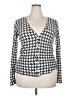 Merona Houndstooth Silver Long Sleeve Top Size XXL - photo 1