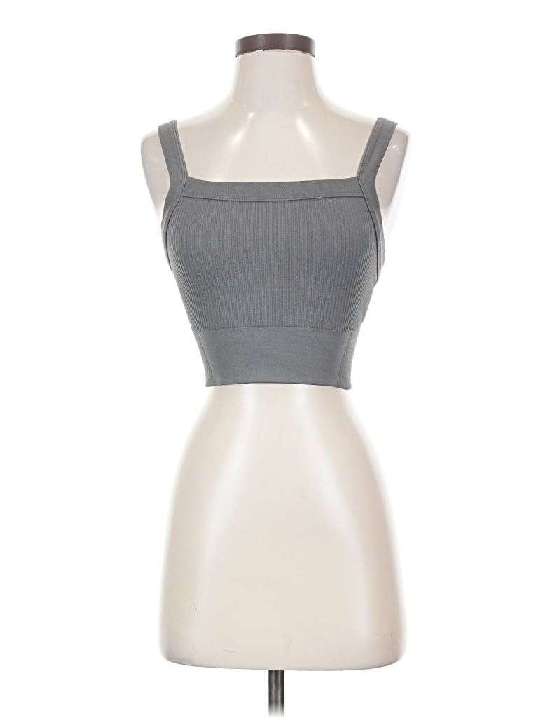 Pre-owned Ypb Tube Top Gray Strapless Neckline Tops