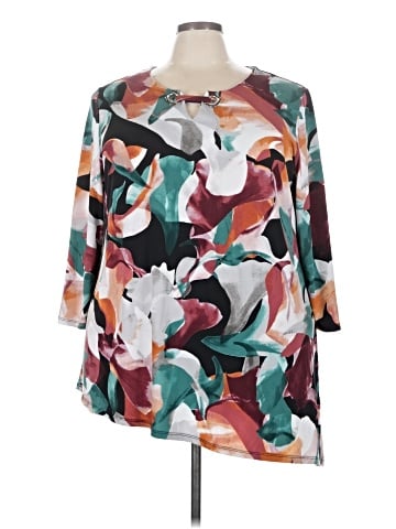 JM Collection 3/4 Sleeve Blouse (view 1)