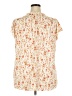 Unbranded Floral Ivory Short Sleeve Blouse Size 2X (estimated) - photo 2