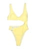 Unbranded Solid Yellow One Piece Swimsuit Size M - photo 1