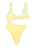 Unbranded Solid Yellow One Piece Swimsuit Size M - photo 2