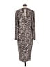 Monki 100% Polyester Animal Print Brown Casual Dress Size XL - photo 2