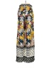 Alya Print Yellow Casual Pants Size M - photo 2