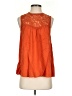 Hinge 100% Viscose Orange Sleeveless Blouse Size S - photo 1