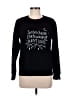 Romwe 100% Cotton Graphic Black Pullover Sweater Size 6 - photo 1