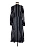 H&M 100% Polyester Stripes Black Casual Dress Size 6 - photo 2