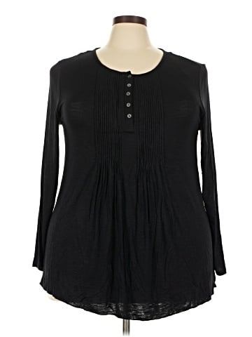 Style&Co Long Sleeve Henley (view 1)