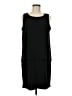 Chico's Solid Black Casual Dress Size Med (1) - photo 1