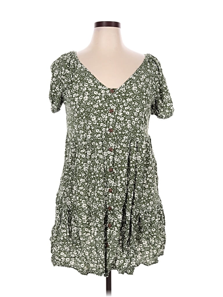 Pre-owned Indigo Rose Casual Dress In Green