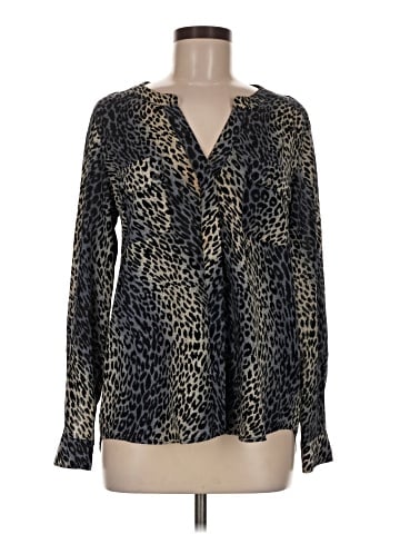 Aqua Long Sleeve Blouse (view 1)