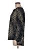 Aqua 100% Polyester Animal Print Gold Long Sleeve Blouse Size M - photo 5