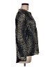 Aqua 100% Polyester Animal Print Gold Long Sleeve Blouse Size M - photo 4