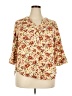 Torrid 100% Rayon Floral Ivory 3/4 Sleeve Blouse Size 2X Plus (2) - photo 1