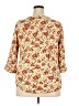 Torrid 100% Rayon Floral Ivory 3/4 Sleeve Blouse Size 2X Plus (2) - photo 2
