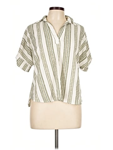 Wrapper Short Sleeve Blouse (view 1)