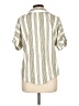 Wrapper Stripes Ivory Short Sleeve Blouse Size L - photo 2