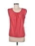 Ann Taylor LOFT 100% Polyester Red Short Sleeve Top Size M (petite) - photo 1