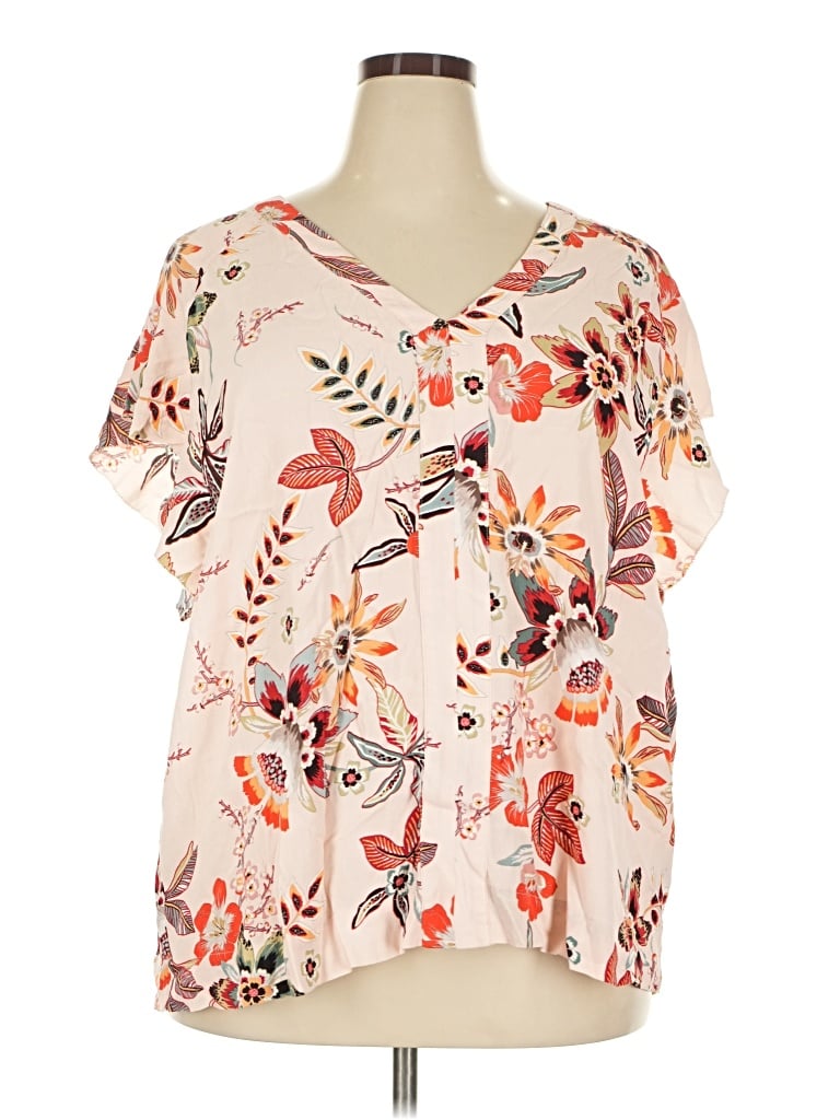Pre-owned Sanctuary Short Sleeve Blouse In Ivory