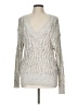 White House Black Market Metallic Silver Pullover Sweater Size L - photo 1